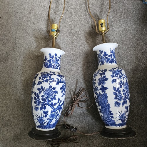 Pair blue and white - of,